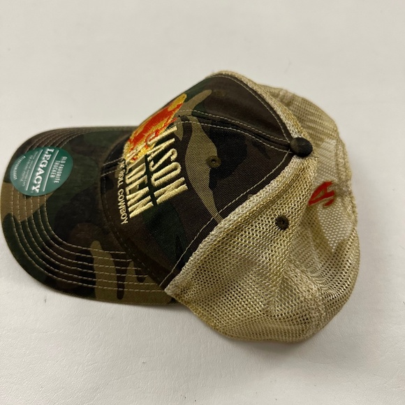 Jason Aldean Logo Rock n' Roll Cowboy Graphic Brown Baseball Cap Hat One Size - Picture 2 of 8